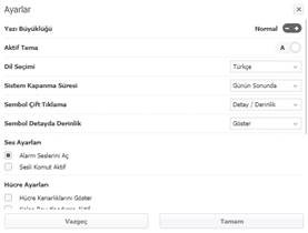 Uygulama Ayarları 1